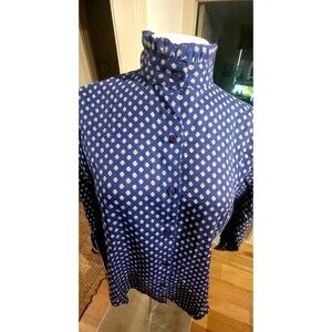 Women's Par Four Sportswear VTG casual long sleeve high neck Victorian sz. 14